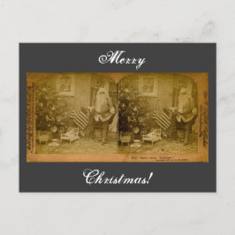 De Kerstman & Amerikaanse ca 1901 van Stereoview Feestdagenkaart