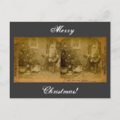 De Kerstman & Amerikaanse ca 1901 van Stereoview Feestdagenkaart (Voorkant)