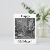 De Kerstman & Amerikaanse ca 1901 van Stereoview Feestdagenkaart (Staand voorkant)