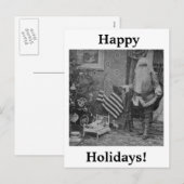 De Kerstman & Amerikaanse ca 1901 van Stereoview Feestdagenkaart (Voorkant / Achterkant)