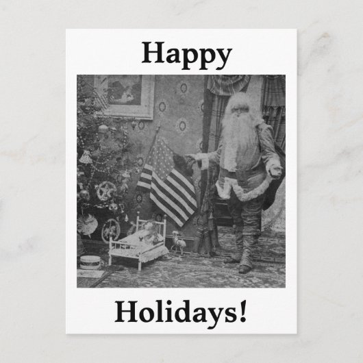 De Kerstman & Amerikaanse ca 1901 van Stereoview Feestdagenkaart (Voorkant)