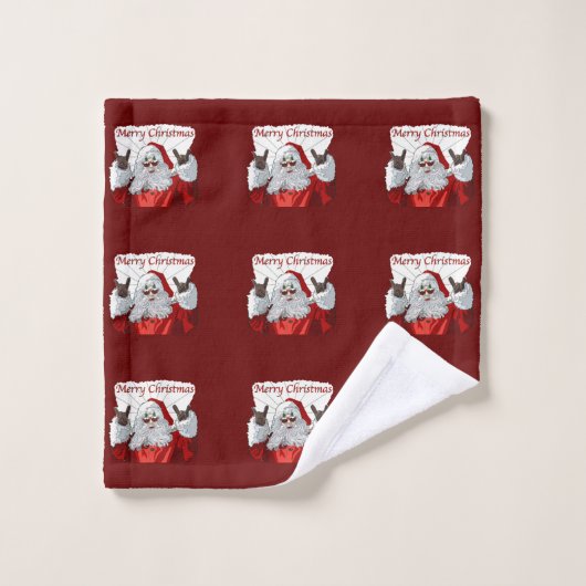  De kerstman  Bad Handdoek (Wasdoekje)