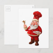 De Kerstman bakt het Man van de Peperkoek Feestdagenkaart (Voorkant / Achterkant)