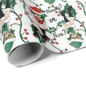 De kerstman ben ik Naughty geweest? Of Nice?  -Ker Cadeaupapier (Rol Hoek)