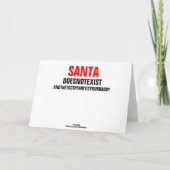 De kerstman bestaat niet feestdagen kaart (Achterkant)