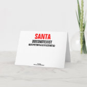 De kerstman bestaat niet feestdagen kaart (Achterkant)