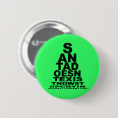 De kerstman bestaat niet ronde button 5,7 cm (Voorkant /achterkant)