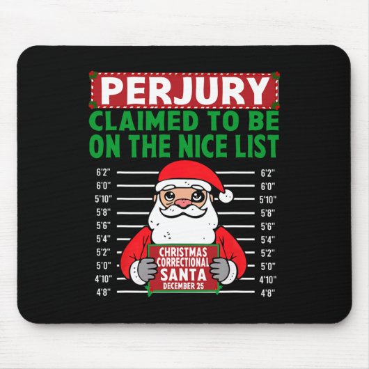 De Kerstman beweerde op de lijst van Nice North Po Muismat (Voorkant)