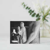 De kerstman bewondert een Centurian Wacht, de Post Feestdagenkaart (Staand voorkant)