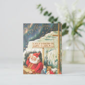 De Kerstman bij het Draadloze Bedrijf van de Noord Feestdagenkaart (Staand voorkant)