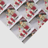 De Kerstman bouwt een Snowman-weefselpapier Tissuepapier (Detail)