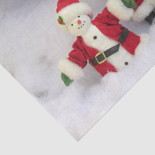 De Kerstman bouwt een Snowman-weefselpapier Tissuepapier (Detail)