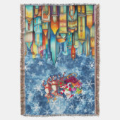 DE KERSTMAN BOVEN DE STAD DEKEN (Voorkant Verticaal)