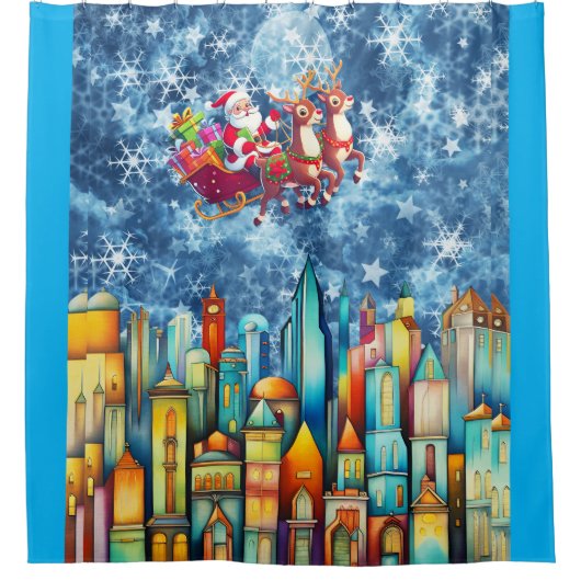 DE KERSTMAN BOVEN DE STAD DOUCHEGORDIJN (Voorkant)