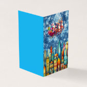 DE KERSTMAN BOVEN DE STAD KAART (Buitenkant)