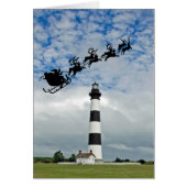 De Kerstman boven de vuurtoren van Bodie Island (Voorkant)
