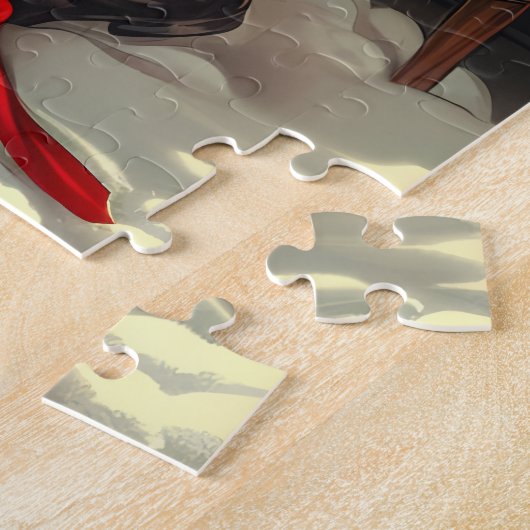 De Kerstman brengt de kinderen plezier Legpuzzel (Zijkant)