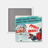 De Kerstman brengt je Pyrex Magnet (Voorkant / Achterkant)