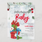 De kerstman brengt ons een Baby kerstcadeau Kaart (Voorkant / Achterkant)