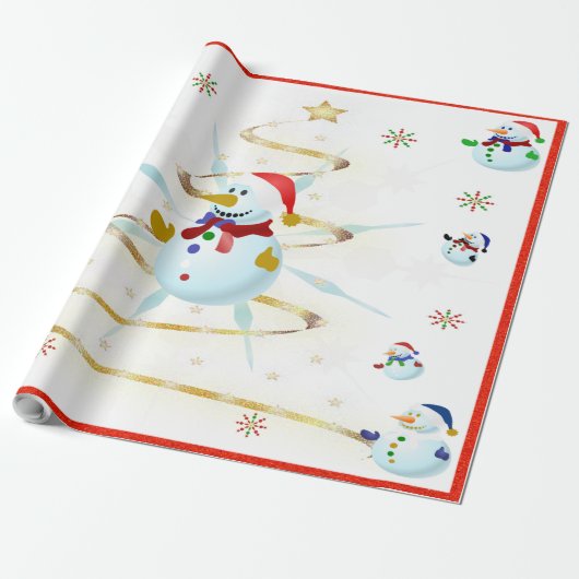 De kerstman - cadeaupapier (Uitgerold)