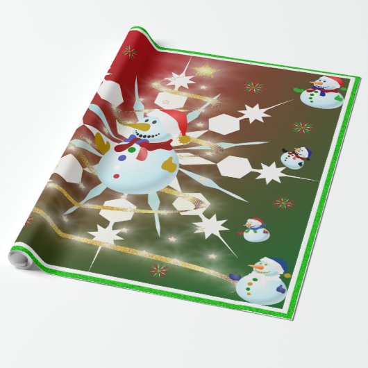 De kerstman - cadeaupapier (Uitgerold)