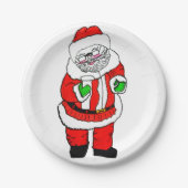 DE KERSTMAN CONTROLEERT ZIJN LIJST PAPIEREN BORDJE (Voorkant)