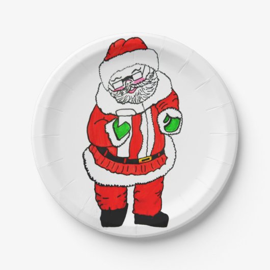 DE KERSTMAN CONTROLEERT ZIJN LIJST PAPIEREN BORDJE (Voorkant)