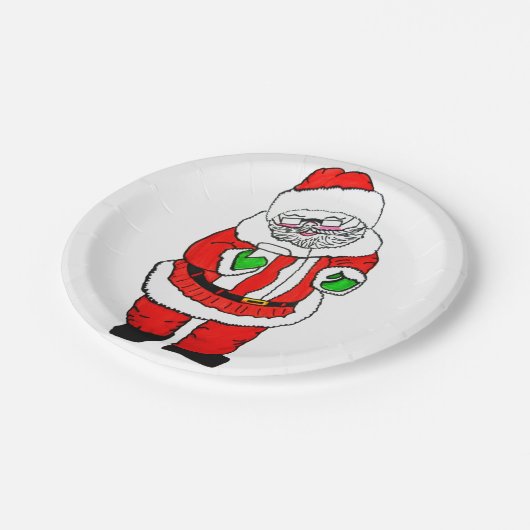 DE KERSTMAN CONTROLEERT ZIJN LIJST PAPIEREN BORDJE (Gekanteld)