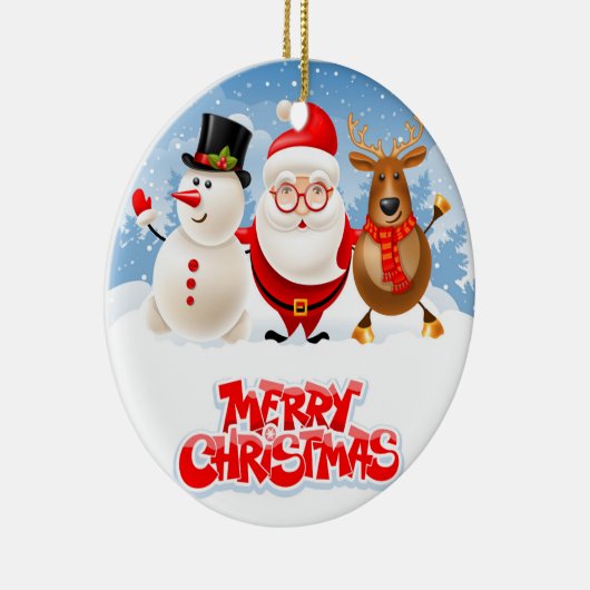 De Kerstman crew Keramisch Ornament (Rechts)