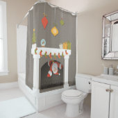 De kerstman daalt het Gordijn van de Schoorsteen (In situ)