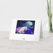 De Kerstman & de Noordelijke Lichten Feestdagen Kaart (Achterkant)