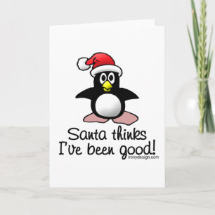 De kerstman denkt ik Goed ben geweest Feestdagen Kaart