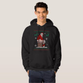 De kerstman die de schoorsteen omlaag gooit. hoodie (Voorkant volledig)