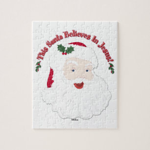 De  kerstman die deze kerstman gelooft in Jezus Legpuzzel