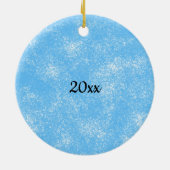 De Kerstman die door de Fireplace met Pasen Bunny  Keramisch Ornament (Achterkant)