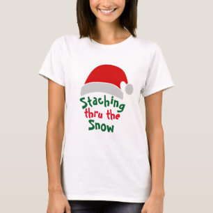 De Kerstman die door de sneeuw steekt: Grappige Ke T-shirt