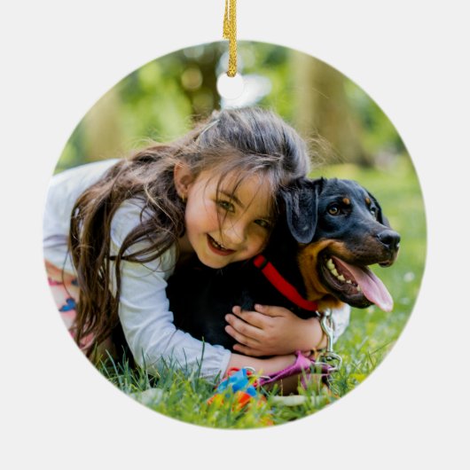 De kerstman die ik goed heb gegeten. keramisch ornament (Achterkant)