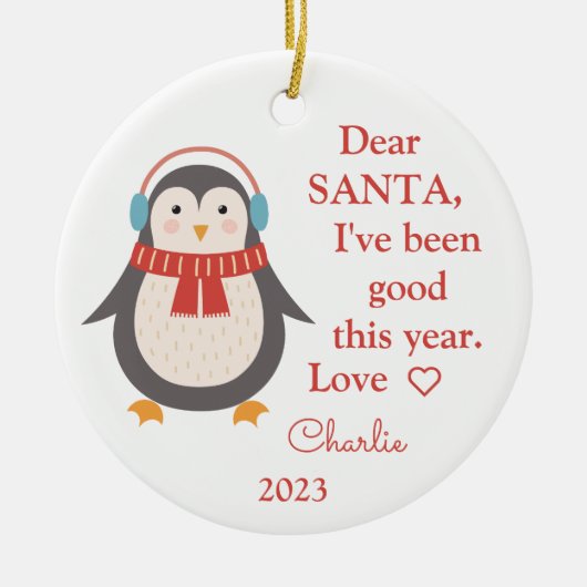 De kerstman die ik goed heb gemaakt... keramisch ornament (Voorkant)