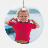 De kerstman die ik heb gemaakt... keramisch ornament (Achterkant)