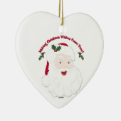 De  kerstman die kerstdromen maakt, komt waar! keramisch ornament (Rechts)