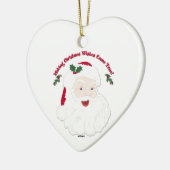 De  kerstman die kerstdromen maakt, komt waar! keramisch ornament (Links)