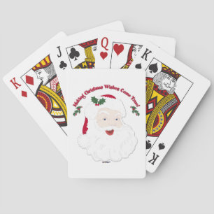 De kerstman die kerstdromen maakt, komt waar! pokerkaarten
