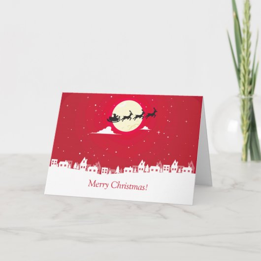 De Kerstman die over de Kaarten van Chrismas van (Voorkant)