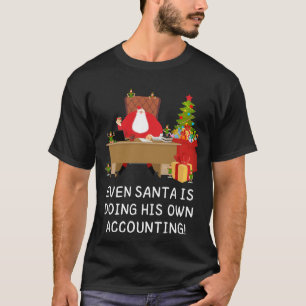 De Kerstman doet zijn boekhoudingsboekhouder T-shirt
