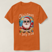 De Kerstman draagt een zonnebril met een reflectie T-shirt (Design voorkant)
