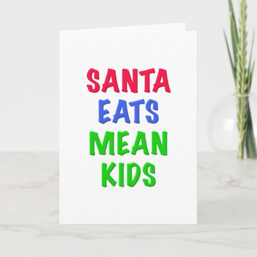 De kerstman eet Kinderen Feestdagen Kaart (Voorkant)