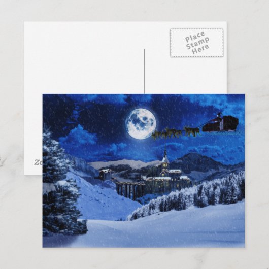 De Kerstman en de Arctica Feestdagenkaart (Voorkant / Achterkant)