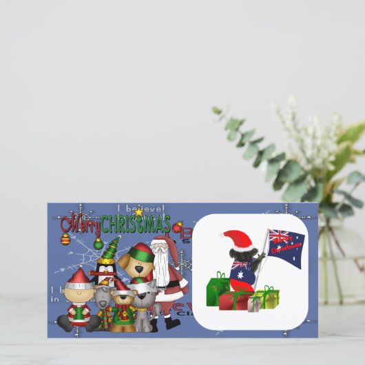 De Kerstman en de bende Feestdagenkaart (Staand voorkant)