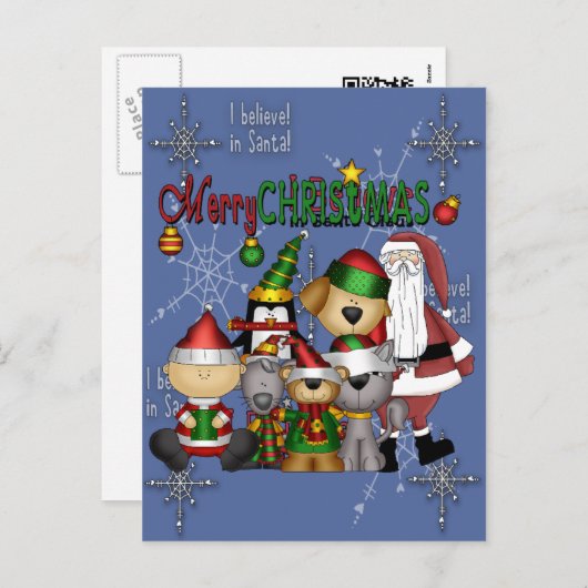 De Kerstman en de bende Feestdagenkaart (Voorkant / Achterkant)