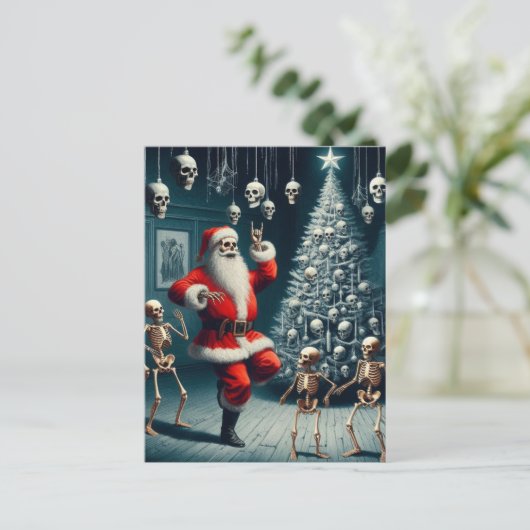 De Kerstman en de dansende skeletten Briefkaart (Staand voorkant)